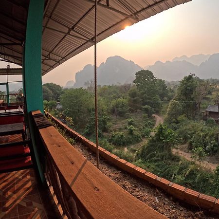 Blue Sunset Hostel Vang Vieng Buitenkant foto